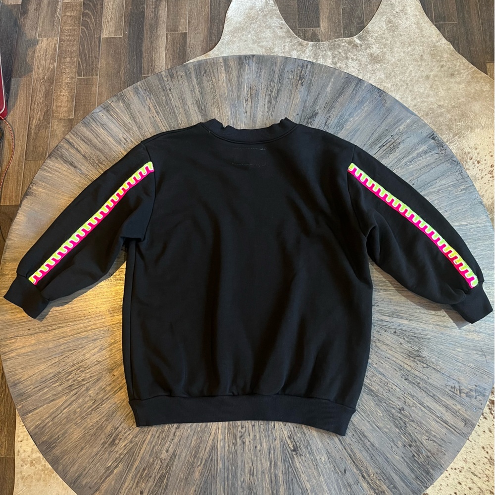 PITUSA Black‎ Cropped Sleeve Sweatshirt – Size Medium - Picture 2 of 9